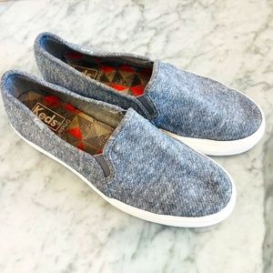 Keds Double Decker Gray Slip On Size 7.5